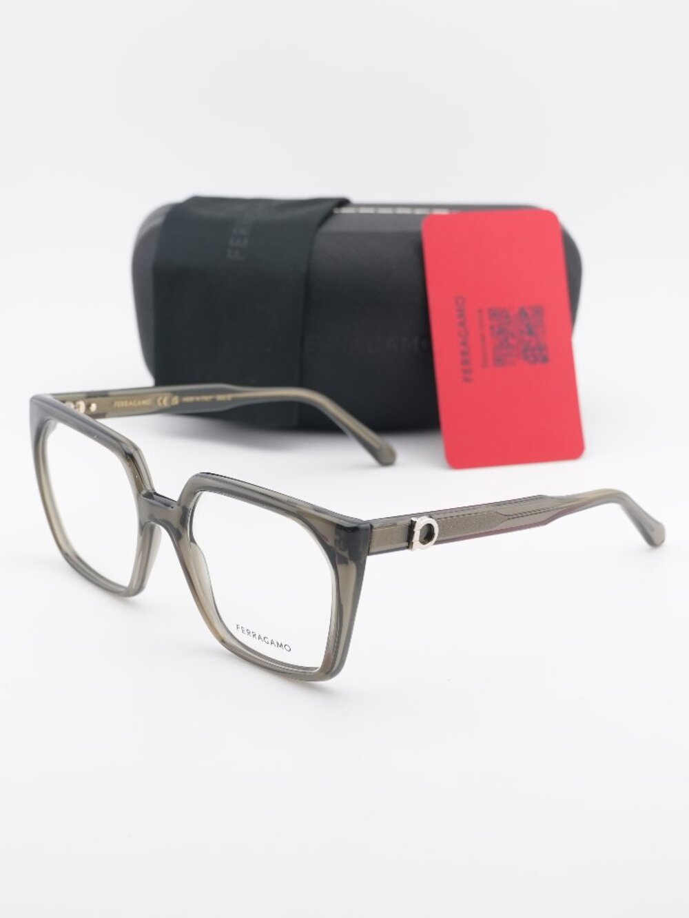 Salvatore Ferragamo SF3042E 320  Square Eyeglasses 55mm – Khaki
